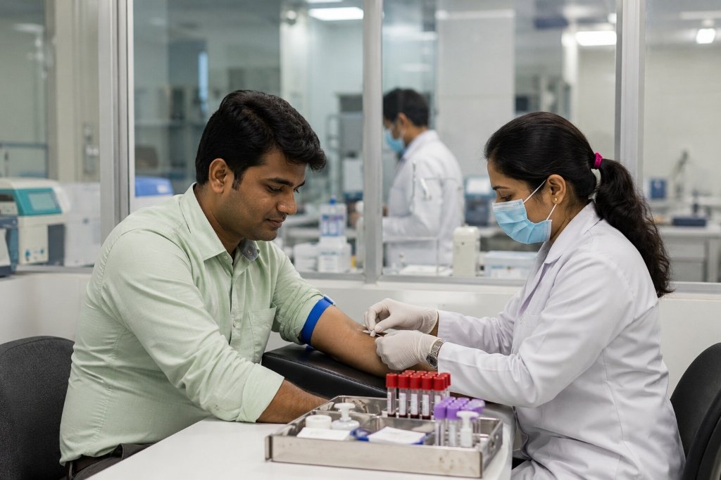Blood sample collection from home in lucknow arjunganj
